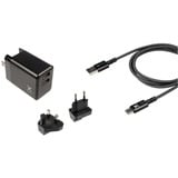 Xtorm Volt Reisstekker - EU/VK/VS naar 2xUSB + Xtorm USB naar USB-C kabel oplader Zwart, EU/VK/VS, USB-C