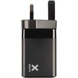Xtorm Volt Reisstekker - EU/VK/VS naar 2xUSB + Xtorm USB naar USB-C kabel oplader Zwart, EU/VK/VS, USB-C