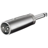 goobay XLR Adapter, AUX jack 6.35mm mono male naar XLR male Zilver