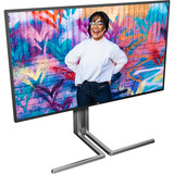 AOC U27U3CV 27" 4K UHD monitor Zwart/zilver, HDMI, DisplayPort, USB-hub, LAN, Audio