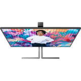 AOC U27U3CV 27" 4K Ultra HD monitor Zwart/zilver, 1x DisplayPort, 2x HDMI, 2x USB-C, 4x USB-A, 1x RJ-45