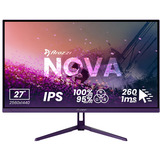 Arozzi Nova 27" gaming monitor Paars, 2x DisplayPort, 2x HDMI, Audio, Adaptive Sync, 260 Hz