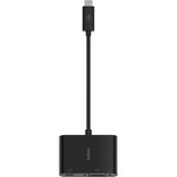 Belkin USB-C/VGA- en oplaadadapter Zwart