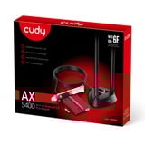 Cudy AX5400 Wi-Fi 6E Bluetooth 5.3 PCI-E wlan adapter Rood