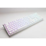 Ducky One 3 Classic Pure White, toetsenbord Wit, US lay-out, Cherry MX Blue, RGB led, Double-shot PBT, Hot-swappable, QUACK Mechanics