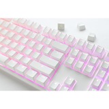 Ducky One 3 Classic Pure White, toetsenbord Wit, US lay-out, Cherry MX Blue, RGB led, Double-shot PBT, Hot-swappable, QUACK Mechanics