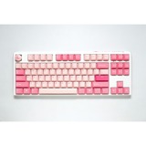 Ducky One 3 Gossamer Pink TKL, toetsenbord Wit/roze, US lay-out, Cherry MX Speed Silver, Double-shot PBT, Hot-swappable, QUACK Mechanics, 80%