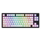 Hator Skyfall Wireless RGB mechanisch gaming toetsenbord Zwart, US lay-out (QWERTY), HATOR Aurum Lemon, 80% (TKL)	, 80% (TKL), RGB, Double shot ABS, Hot-swap, 2.4GHz / Bluetooth / USB-C