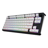 Hator Skyfall Wireless RGB mechanisch gaming toetsenbord Zwart, US lay-out (QWERTY), HATOR Aurum Lemon, 80% (TKL)	, 80% (TKL), RGB, Double shot ABS, Hot-swap, 2.4GHz / Bluetooth / USB-C