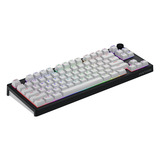 Hator Skyfall Wireless RGB mechanisch gaming toetsenbord Zwart, US lay-out (QWERTY), HATOR Aurum Lemon, 80% (TKL)	, 80% (TKL), RGB, Double shot ABS, Hot-swap, 2.4GHz / Bluetooth / USB-C