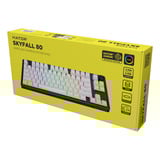 Hator Skyfall Wireless, gaming toetsenbord Zwart, US lay-out, HATOR Aurum Lemon, 80% (TKL), RGB, Double shot ABS, Hot-swap, 2.4GHz / Bluetooth / USB-C