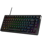HyperX HyperX Alloy Rise 75 RGB mechanisch gaming toetsenbord Zwart, US lay-out (QWERTY), HyperX Red, 75%, RGB leds, PBT Keycaps, hot swap