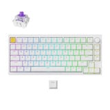 Lemokey P1 HE-P1 Wireless Magnetic Switch Custom Gaming Keyboard Wit, US lay-out, Gateron Double-Rail Magnetic Nebula, 75%, RGB leds, Double-shot PBT, hot swap, 2.4 / Bluetooth / USB-C, Knob