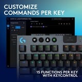 Logitech G915 X LIGHTSPEED TKL Low-Profile Wireless Gaming Keyboard Zwart, US-International, GL Tactile, Double-Shot PBT, RGB, LIGHTSPEED draadloos / Bluetooth / USB-C