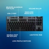 Logitech G915 X LIGHTSPEED TKL Low-Profile Wireless Gaming Keyboard Zwart, US-International, GL Tactile, Double-Shot PBT, RGB, LIGHTSPEED draadloos / Bluetooth / USB-C