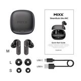 MIXX StreamBuds Ultra ANC Noise Cancelling Earbuds in-ear oortjes Zwart