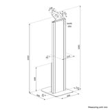 Neomounts FL15-628BL1 Tablet vloerstandaard Zwart