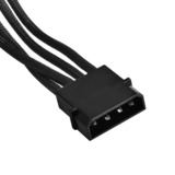 SilverStone Adapter 4-Pin Molex > 4x 15-Pin SATA Zwart, PP07-BTSB