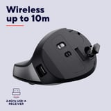 Trust Bayo II Ergonomische draadloze muis Zwart, 800 dpi - 2400 dpi