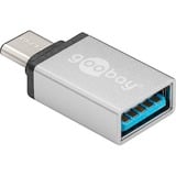 goobay USB-C / USB A OTG SuperSpeed ​​Adapter Zilver