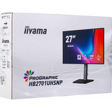 iiyama ProGraphic HB2701UHSNP-B1 27" 4K Ultra HD monitor Zwart (mat), 1x DisplayPort, 1x HDMI, 2x USB-C, 3x USB-A, 1x RJ-45, HDMI, DisplayPort, USB-C, Audio