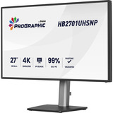 iiyama ProGraphic HB2701UHSNP-B1 27" 4K Ultra HD monitor Zwart (mat), 1x DisplayPort, 1x HDMI, 2x USB-C, 3x USB-A, 1x RJ-45, HDMI, DisplayPort, USB-C, Audio