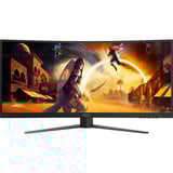 AOC CU34G4 34" Curved UltraWide gaming monitor Zwart/rood, 180 Hz, HDMI, DisplayPort, AMD FreeSync
