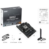 ASUS B850 MAX GAMING WIFI socket AM5 moederbord 2.5Gb-LAN, Wi-Fi 6E, BT, Sound, ATX