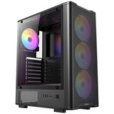 Antec VX310 ARGB midi tower behuizing Zwart | 3x USB-A | Tempered Glass