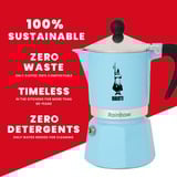 Bialetti Rainbow espressomachine Lichtblauw, 6-kops