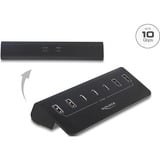 DeLOCK USB-C 10 Gbps Hub usb-hub Zwart, 3x USB-C 3.2 (10 Gbit/s), 4x USB-A 3.2 (10 Gbit/s)
