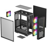 DeepCool MATREXX 55 Mesh V4 C midi tower behuizing Zwart | 1x USB-A | 1x USB-C | RGB | Window