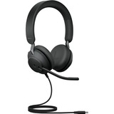 Jabra JBR Evolve2 40 SE Stereo USB-C MS on-ear headset Zwart