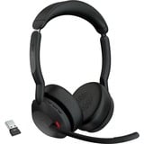 Jabra JBR Evolve2 55 UC Stereo Link380a on-ear headset Zwart
