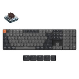 Keychron K5X-A3, toetsenbord Zwart, US lay-out, Keychron Mechanical Brown, White, Shine-through ABS Keycaps, Bluetooth / USB-C