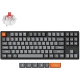 Keychron K8 Max-J1, toetsenbord Zwart, US lay-out, Keychron Super Red, 80% TKL, RGB leds, OSA Double-shot PBT, hot swap, USB-C | 2.4 GHz | Bluetooth 5.1