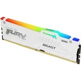 Kingston FURY 32 GB DDR5-5600 Kit werkgeheugen Wit, KF556C40BWAK2-32, Beast RGB, XMP