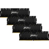 Kingston FURY 64 GB DDR4-3000 Quad-Kit werkgeheugen Zwart, KF430C15RB1K4/64, Renegade, XMP