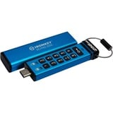 Kingston IronKey Keypad 200 256 GB usb-stick USB-C 3.2 (5 Gbit/s)