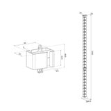 Neomounts ADS06-132WH Kabelgeleider - magnetische bevestiging - universeel kabelgeleiding Wit