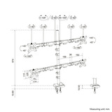 Neomounts DS60-600BL2-2 Quadruple monitorarm voor vier schermen 10-32" Zwart