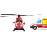 SIKU Super - Mercedes-Benz ambulance en helikopter Modelvoertuig 