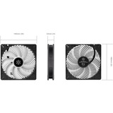 SilverStone Air Penetrator 184i ARGB case fan Zwart, 4-pins PWM fan-connector