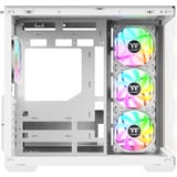 Thermaltake View 380 WS ARGB Snow midi tower behuizing Wit/houtkleur | 2x USB-A | 1x USB-C | RGB | Tempered Glass