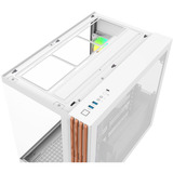 Thermaltake  midi tower behuizing Wit/houtkleur | 2x USB-A | 1x USB-C | RGB | Window