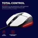 Trust GXT 109W Felox verlichte gaming muis Wit, RGB | 200 - 6400 dpi