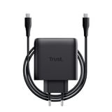 Trust Maxo USB-C GaN Oplader 65W  Zwart, Power Delivery, 3x USB-C, 1x USB-A