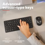 Trust Nado II Bluetooth-toetsenbord Zwart, US lay-out, Scissor switches, Bluetooth