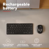 Trust Nado II Bluetooth-toetsenbord Zwart, US lay-out, Scissor switches, Bluetooth