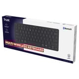 Trust Nado II Bluetooth-toetsenbord Zwart, US lay-out, Scissor switches, Bluetooth